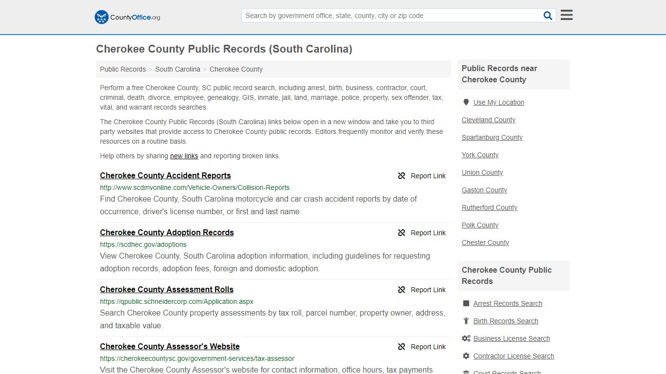 Public Records - Cherokee County, SC (Business, Criminal ...