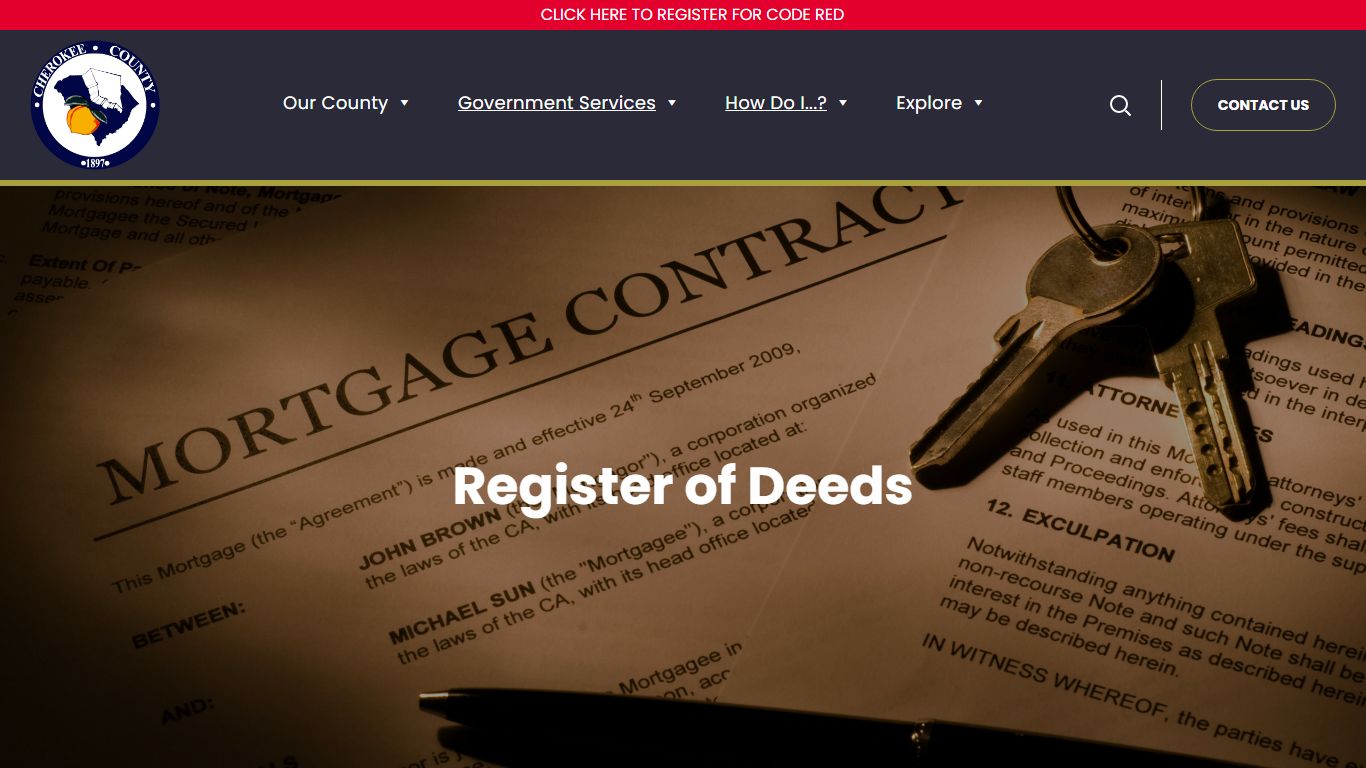 Register of Deeds - Cherokee County