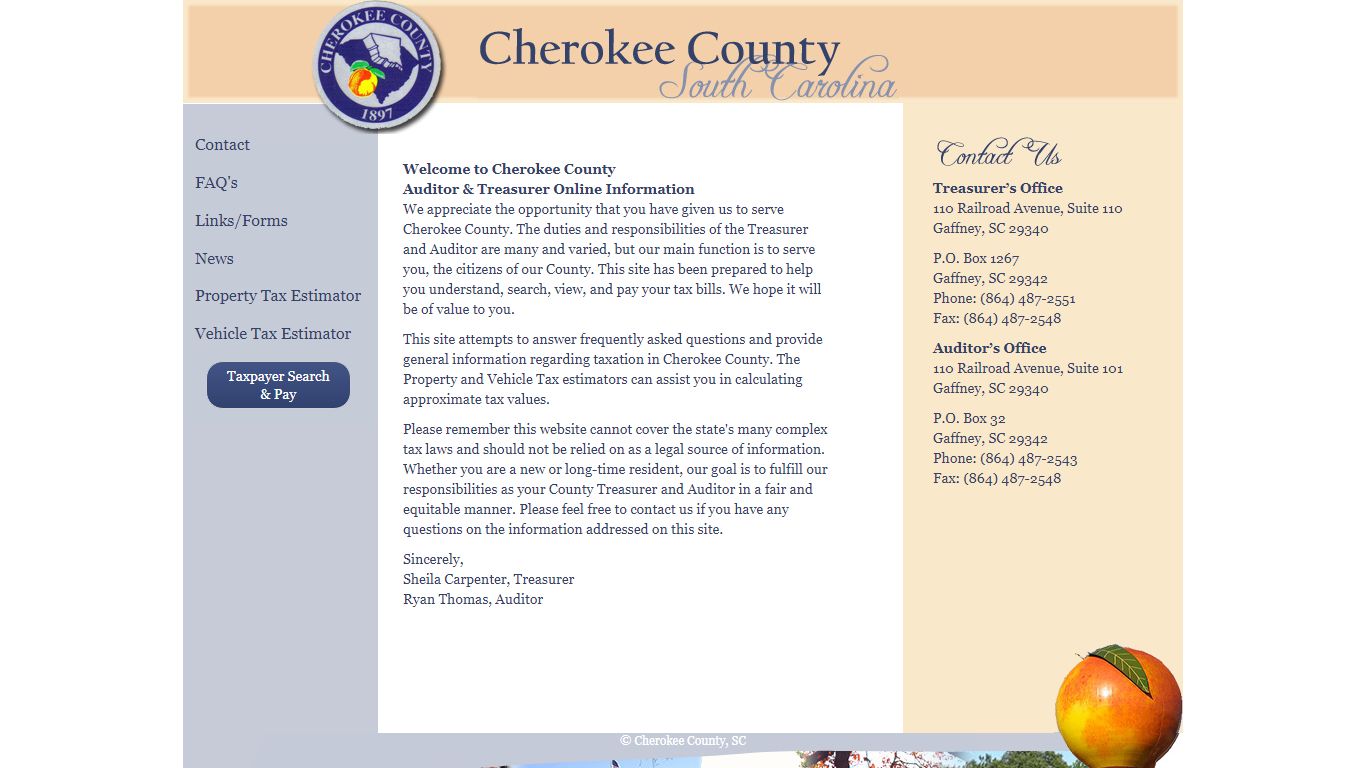 Taxpayer Search & Pay - Cherokee County